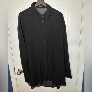 Birds Papaya for Knix oversize shirt